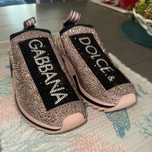 Dolce & Gabbana Pink and Black Athletic Shoes